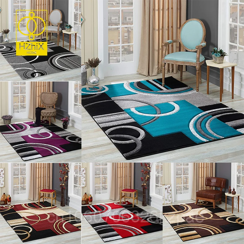 

Modern Geometry Carpets For Living Room Mat Light Luxury Fresh Cloakroom Carpet Large Area Rugs Bedroom Balcony Porch Door Mats