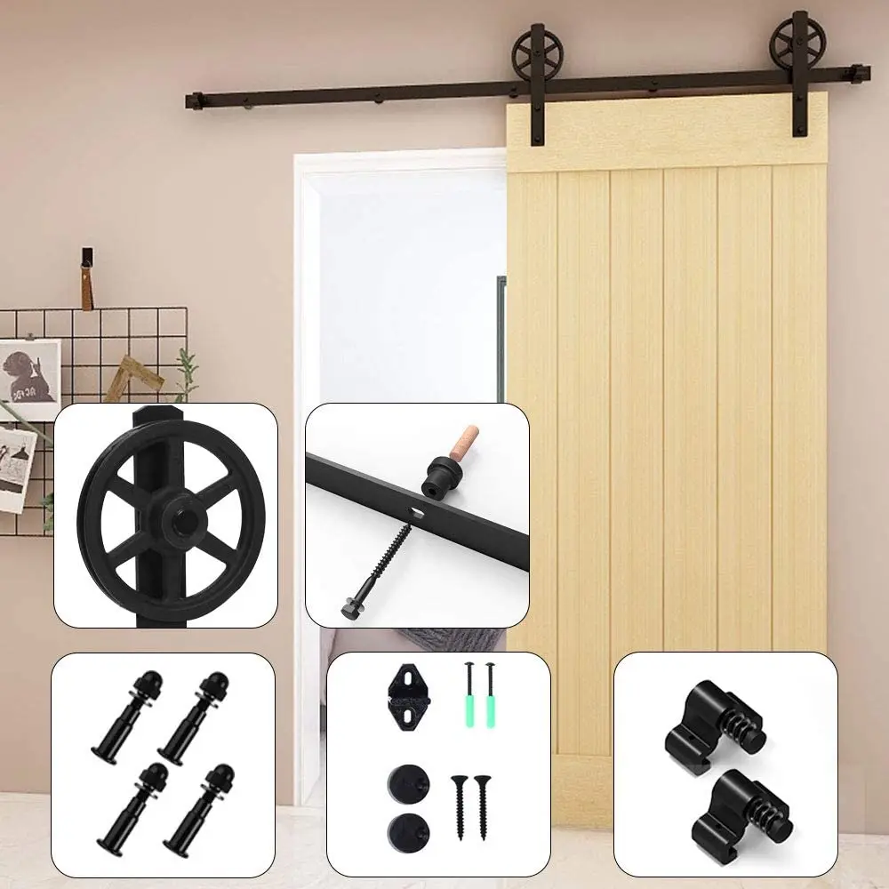 TSMST 6FT Sliding Barn Door Hardware Kit 183CM Rail System Industrial Track Big Wheel I Roller Hanger
TSMST 6FT Sliding Barn Door Hardware Kit 183CM Rail System Industrial Track Big Wheel I Roller Hanger