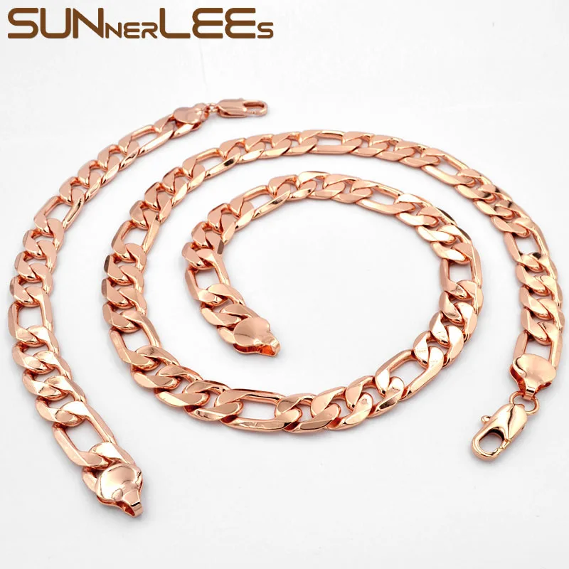 SUNNERLEES 5 мм ~ 12 мм панцирное кубинское плетение Фигаро цепочка ожерелье браслет набор цвета белого розового золота для мужчин женщин модные ю...
SUNNERLEES 5 мм ~ 12 мм панцирное кубинское плетение Фигаро цепочка ожерелье браслет набор цвета белого розового золота для мужчин женщин модные ю...
