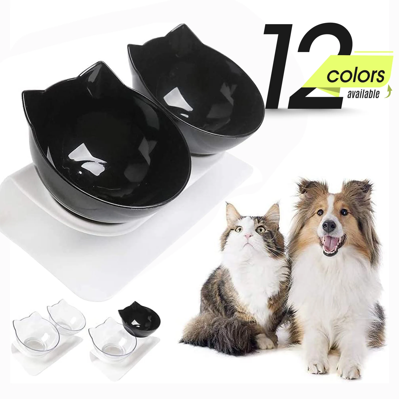 Cat Food Bowls, Raised Dog Cat Bowls Pet Feeder and Waterer, 15° Tilted Pet Food Water Feeder Bowl
Cat Food Bowls, Raised Dog Cat Bowls Pet Feeder and Waterer, 15° Tilted Pet Food Water Feeder Bowl