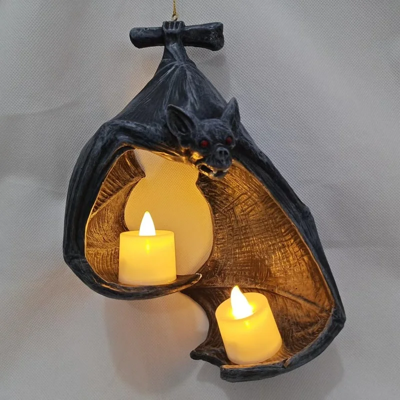 NEW Halloween Candlestick Bat Wall Tealight Holder Bat Statue Garden Hanging Candlestick Light Garden Home Halloween Decoration 
NEW Halloween Candlestick Bat Wall Tealight Holder Bat Statue Garden Hanging Candlestick Light Garden Home Halloween Decoration