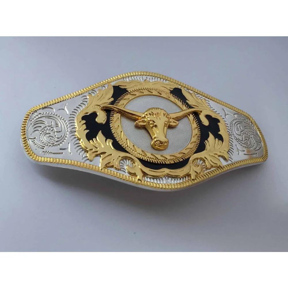 Silver and Gold Dual Color Belt Buckle - Western Style Belt Buckle 
Silver and Gold Dual Color Belt Buckle - Western Style Belt Buckle