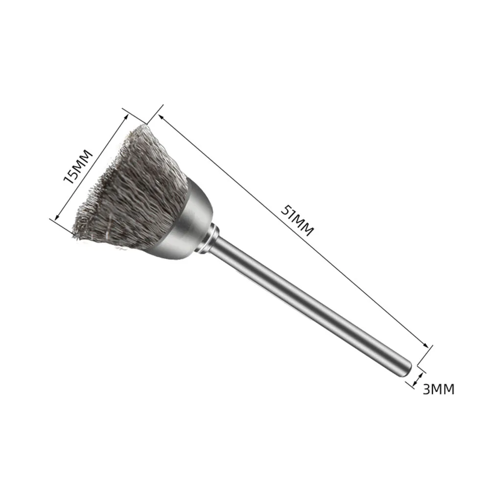 15pcs Stainless Steel Wire Cup Wheel Brushes 15mm Cup Diameter Polishing Brush For RotaryTool Cleaning Hand Tool Accessories
15pcs Stainless Steel Wire Cup Wheel Brushes 15mm Cup Diameter Polishing Brush For RotaryTool Cleaning Hand Tool Accessories
