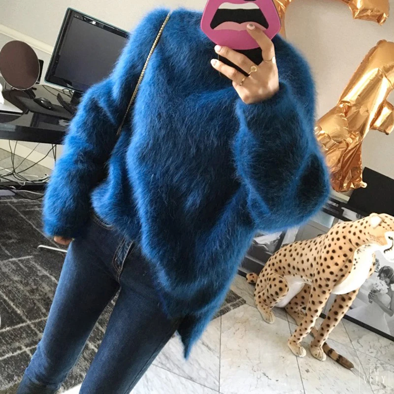 2022 Autumn and Winter New Fashion Women's Thick Loose Casual Round Neck Pullover Cashmere Ladies Winter Mohair Thick Pullover
2022 Autumn and Winter New Fashion Women's Thick Loose Casual Round Neck Pullover Cashmere Ladies Winter Mohair Thick Pullover