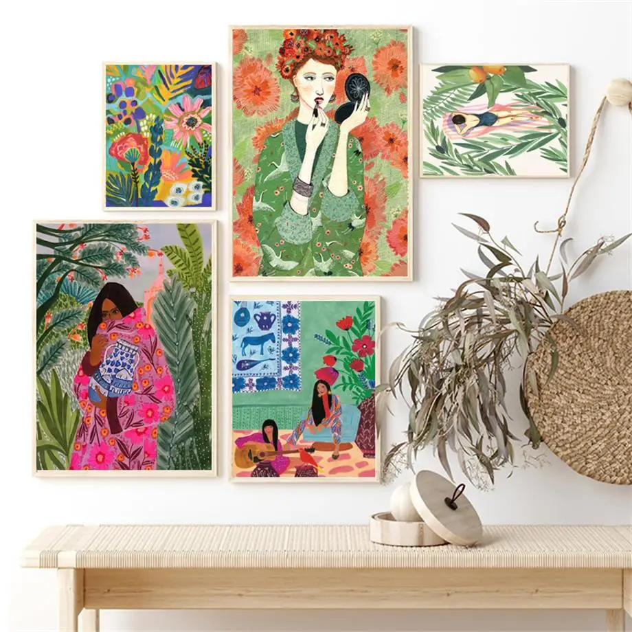 Tropical Boho Girl Bus Plant Flower Abstract Wall Art Canvas Painting Posters And Prints Wall Pictures For Living Room Decor
Tropical Boho Girl Bus Plant Flower Abstract Wall Art Canvas Painting Posters And Prints Wall Pictures For Living Room Decor