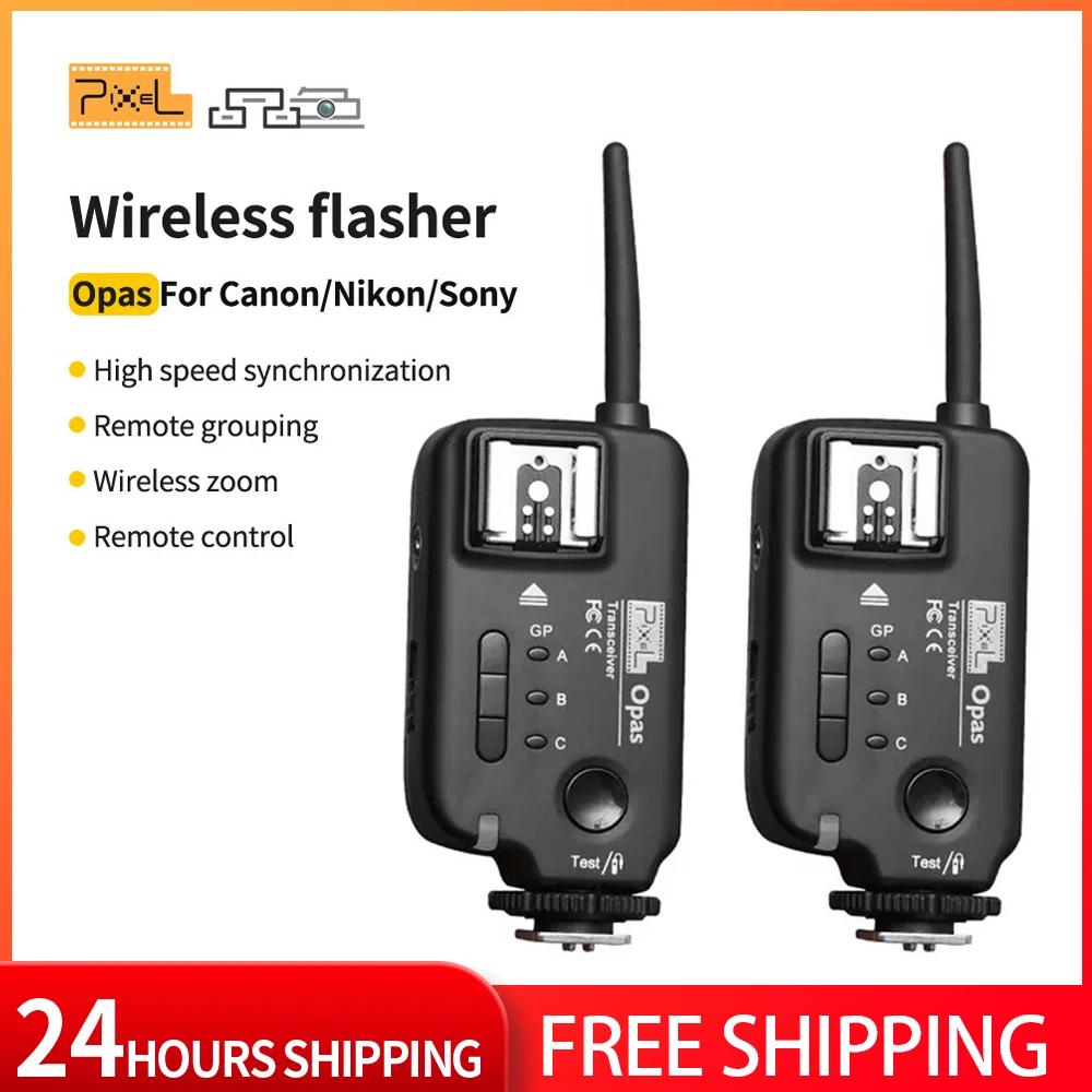 Pixel Opas Wireless Flash Trigger Professional Radio Transceiver Receiver for Canon Sony Nikon DSLR Camera Speedlite Flash
Pixel Opas Wireless Flash Trigger Professional Radio Transceiver Receiver for Canon Sony Nikon DSLR Camera Speedlite Flash
