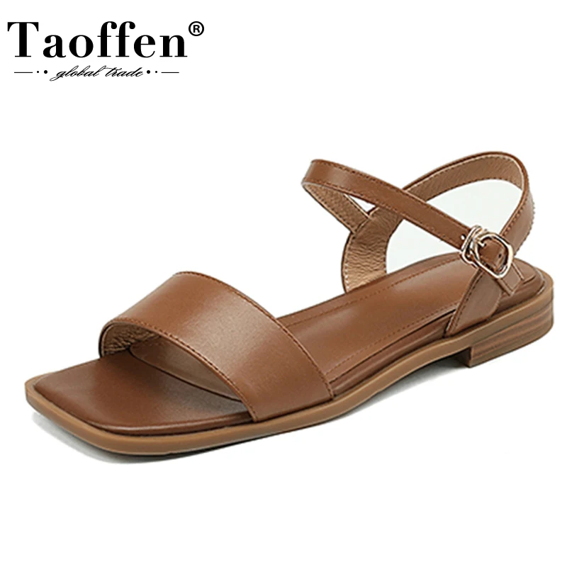 Taoffen 2022 Genuine Leather Women'S Sandals Flat Heels Vintage Shoes Women Outdoor Daily Summer Ins Ladies Footwear Size 34-40
Taoffen 2022 Genuine Leather Women'S Sandals Flat Heels Vintage Shoes Women Outdoor Daily Summer Ins Ladies Footwear Size 34-40