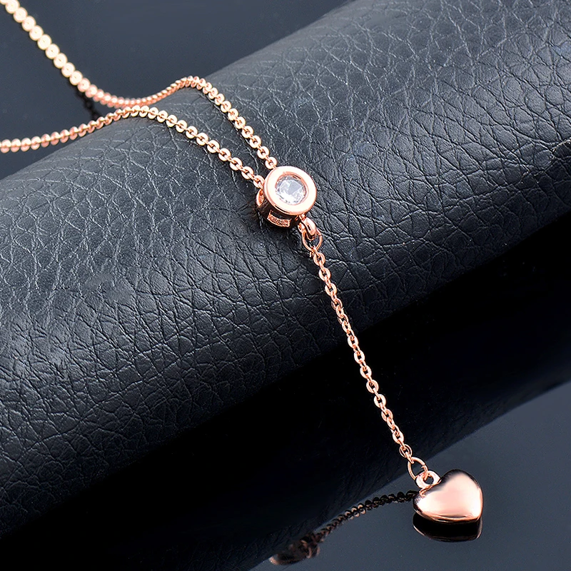 SINLEERY Fashion Round Cubic Zircon Heart Pendants Necklace For Women Rose Gold Color Chain jewelry wedding accessories ZD1 SSP
SINLEERY Fashion Round Cubic Zircon Heart Pendants Necklace For Women Rose Gold Color Chain jewelry wedding accessories ZD1 SSP