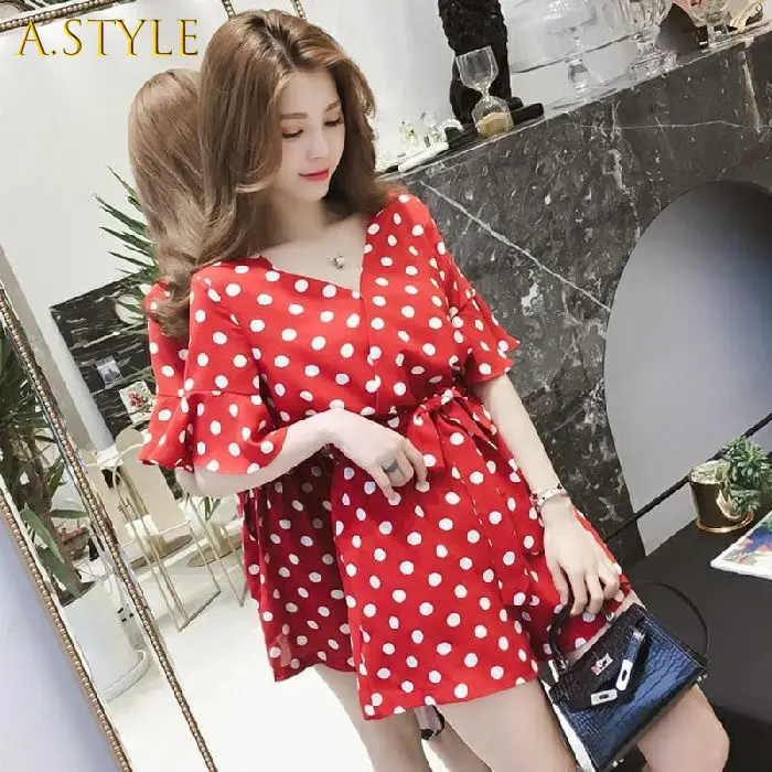A GIRLS Women Rompers 4XL Sashes Dot Loose Wide Leg Leisure Elegant Soft Ulzzang All-match Trendy Slim Daily Females Summer Cozy
A GIRLS Women Rompers 4XL Sashes Dot Loose Wide Leg Leisure Elegant Soft Ulzzang All-match Trendy Slim Daily Females Summer Cozy