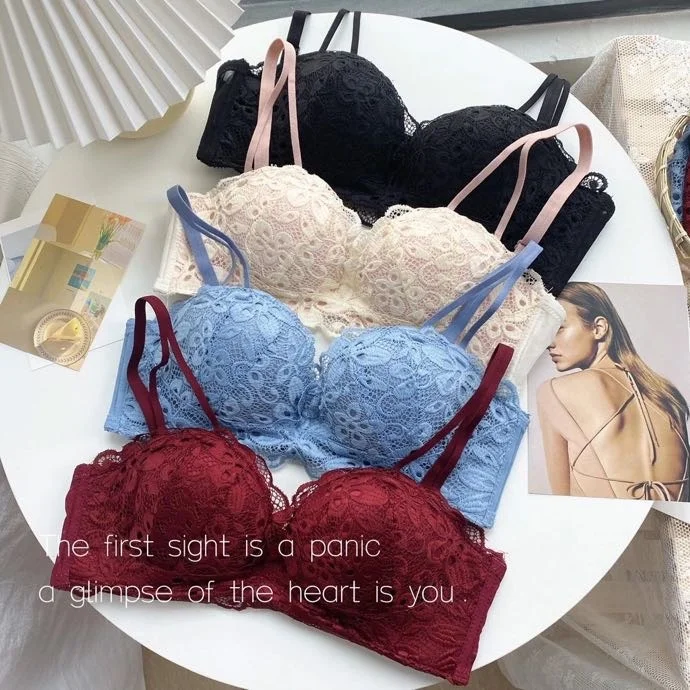 Le Taotao a generation hair light luxury flower lace no steel ring underwear thin shoulder belt beautiful back girl gathered bra
Le Taotao a generation hair light luxury flower lace no steel ring underwear thin shoulder belt beautiful back girl gathered bra