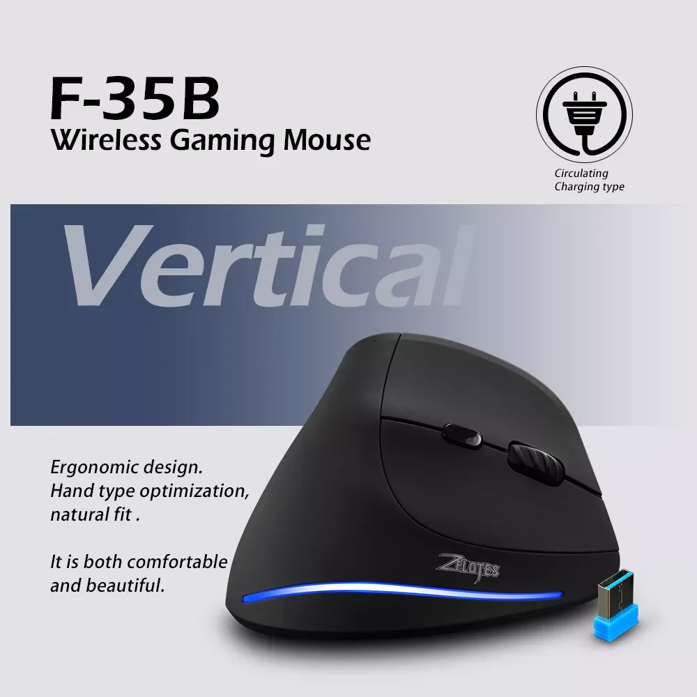 ZELOTES Bluetooth Mouse Vertical Wireless Mouse Recharge Optical RGB USB Game Mice For Windows Mac 2400 DPI 2.4 G For PUBG LOL
ZELOTES Bluetooth Mouse Vertical Wireless Mouse Recharge Optical RGB USB Game Mice For Windows Mac 2400 DPI 2.4 G For PUBG LOL