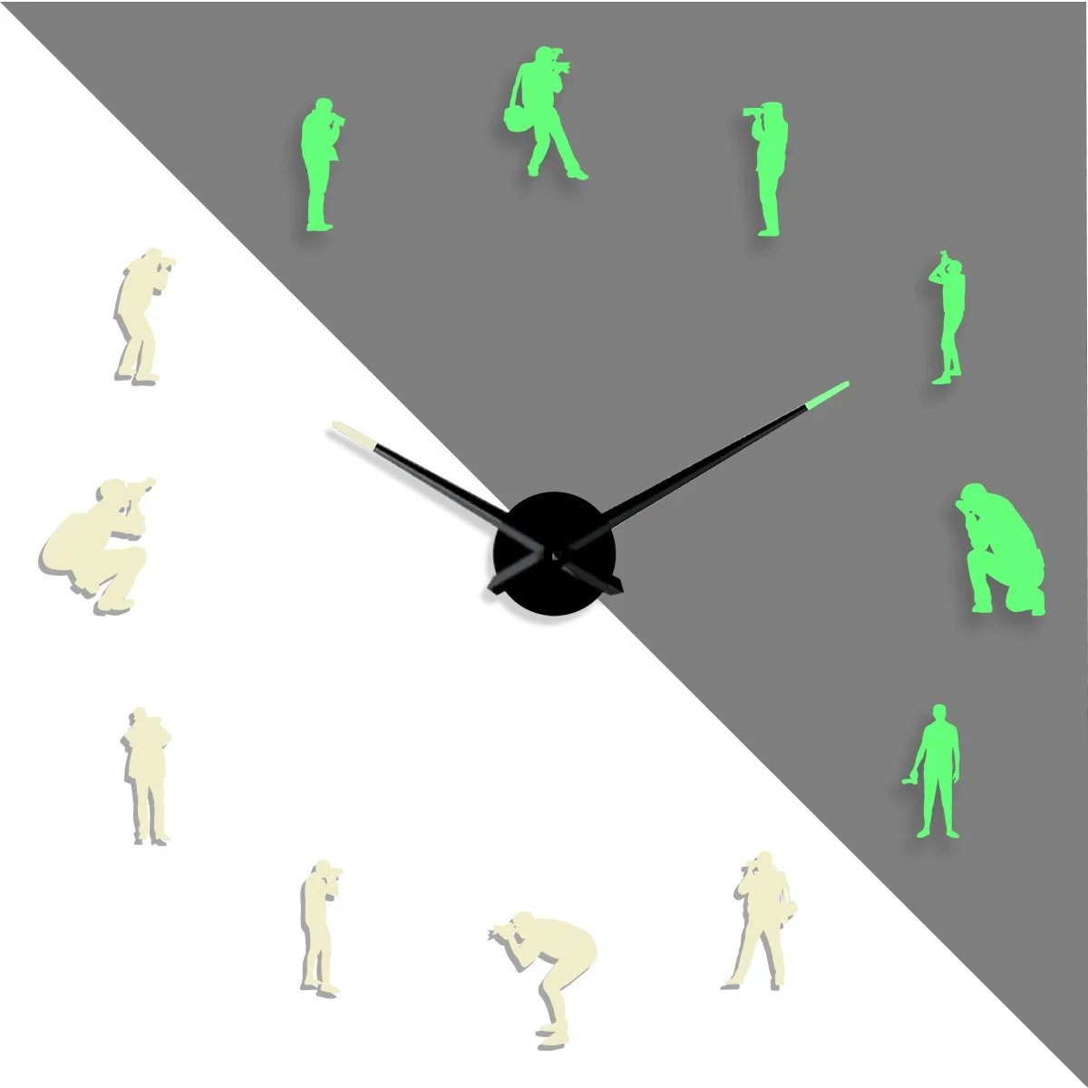 Photographer DIY creative Different Frameless Luminous Wall Clock Home decoration Modern gifts
Photographer DIY creative Different Frameless Luminous Wall Clock Home decoration Modern gifts