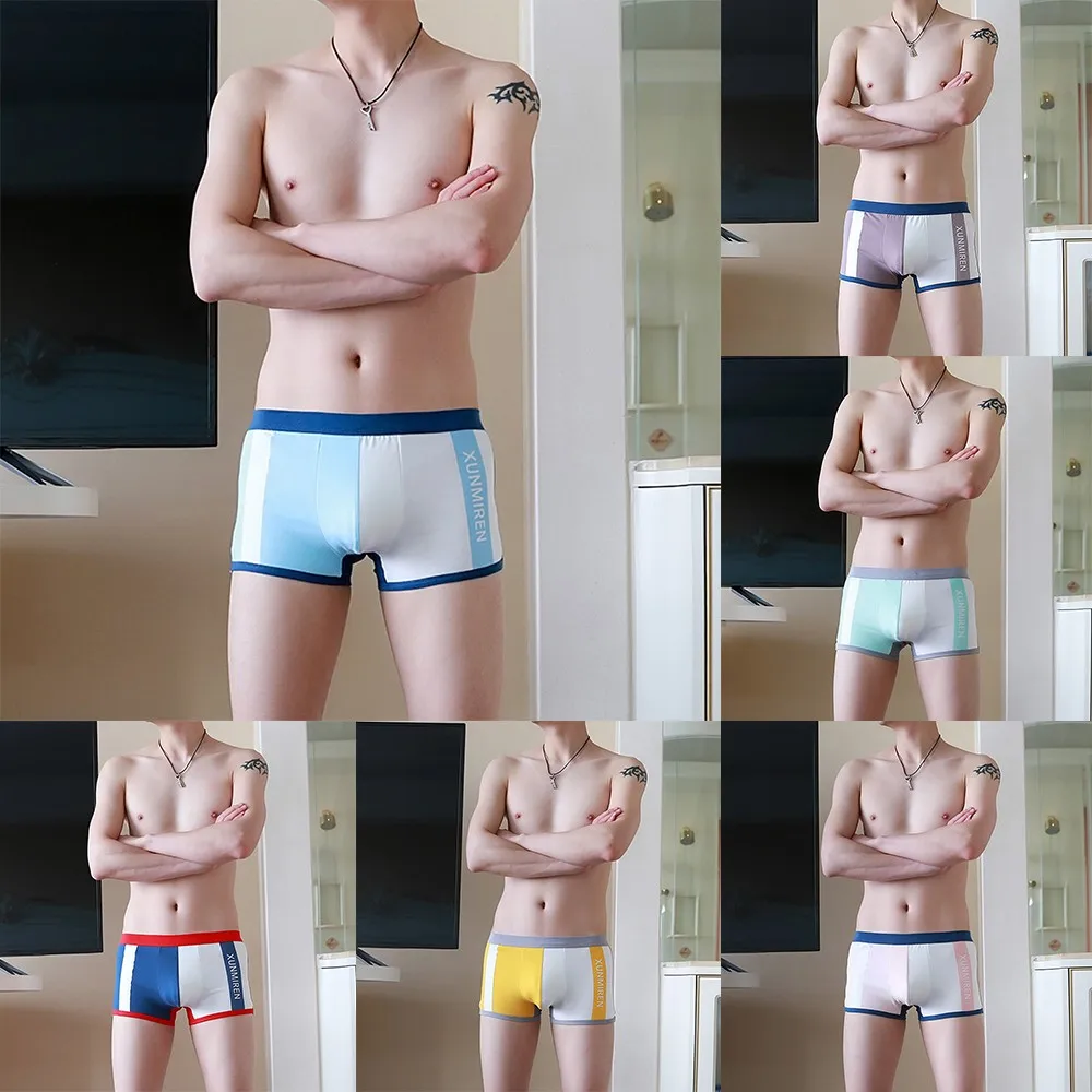 Mens Sexy Underwear Cotton Color Matching Sweat-Absorbent Fashion Youth Boxer Male Jockstrap Comfortable Stretch Pouch Underpant
Mens Sexy Underwear Cotton Color Matching Sweat-Absorbent Fashion Youth Boxer Male Jockstrap Comfortable Stretch Pouch Underpant