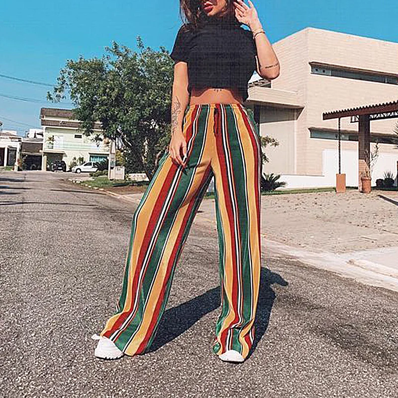Casual Pants Women Autumn Rainbow Stripes Trousers Womens 2023 Simple Chic Trendy Office Lady All-match Harajuku New Pants
Casual Pants Women Autumn Rainbow Stripes Trousers Womens 2023 Simple Chic Trendy Office Lady All-match Harajuku New Pants