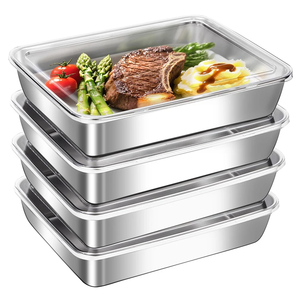 Набор из 4 контейнеров из нержавеющей стали
Набор из 4 контейнеров из нержавеющей стали