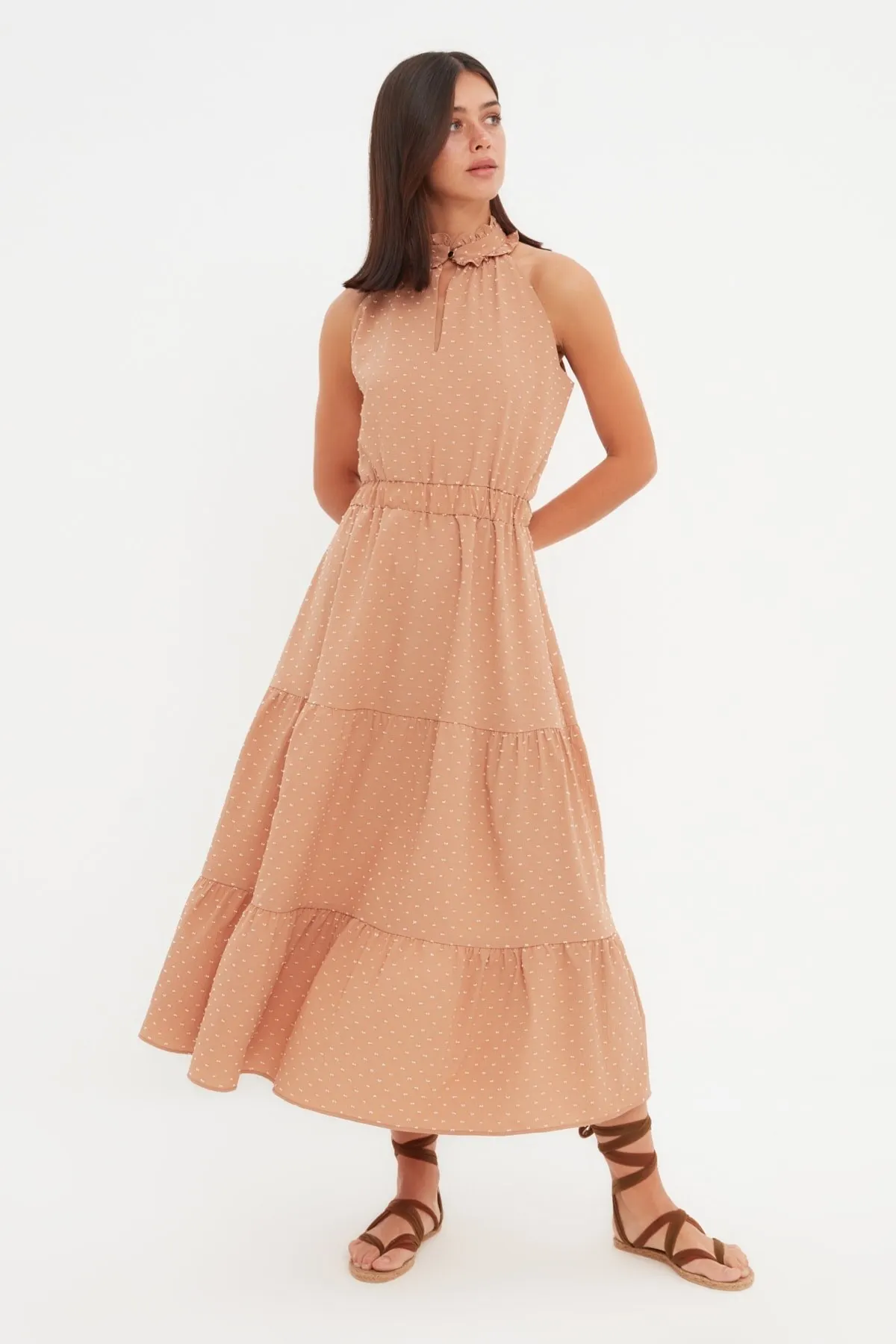 Women's Dress Mink Halter Collar Fabric Textured Elegant Fashion Casual Comfortable Short Sleeve Summer Boho Beach Dress
Women's Dress Mink Halter Collar Fabric Textured Elegant Fashion Casual Comfortable Short Sleeve Summer Boho Beach Dress