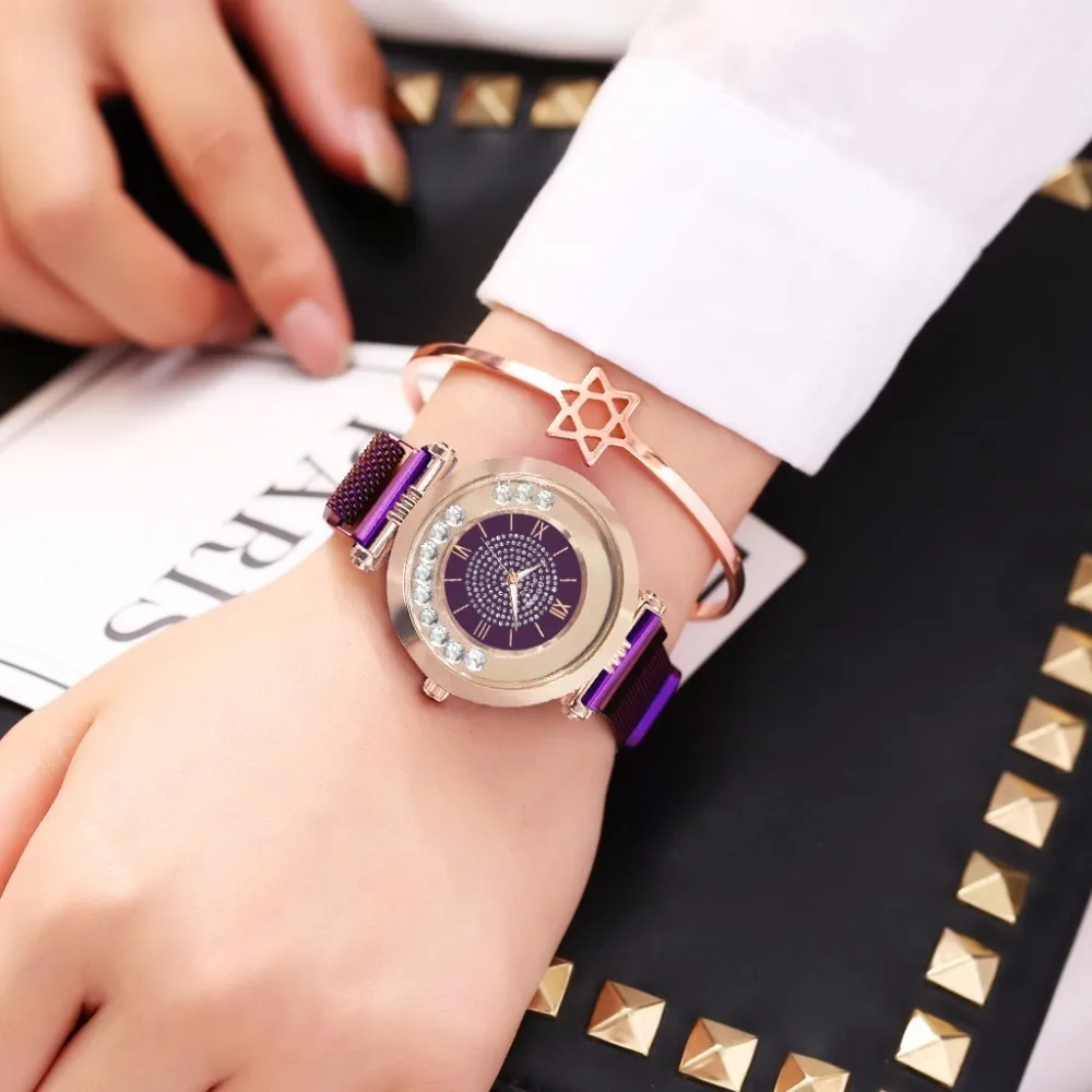 Hot Fashion Women Magnet Buckle Full Diamond Watch Luxury Ladies Stainless Steel Quartz Watch Clock Relogio Feminino
Hot Fashion Women Magnet Buckle Full Diamond Watch Luxury Ladies Stainless Steel Quartz Watch Clock Relogio Feminino