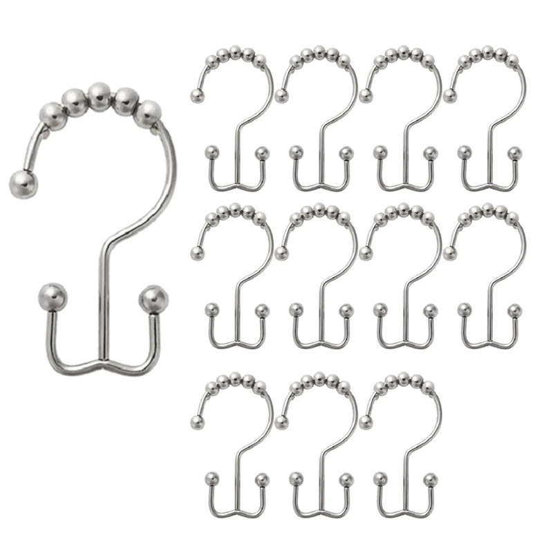 HOT-Shower Curtain Hook Ring Rustproof Metal Double Slide Shower Hook for Bathroom Shower Rod Curtains
HOT-Shower Curtain Hook Ring Rustproof Metal Double Slide Shower Hook for Bathroom Shower Rod Curtains