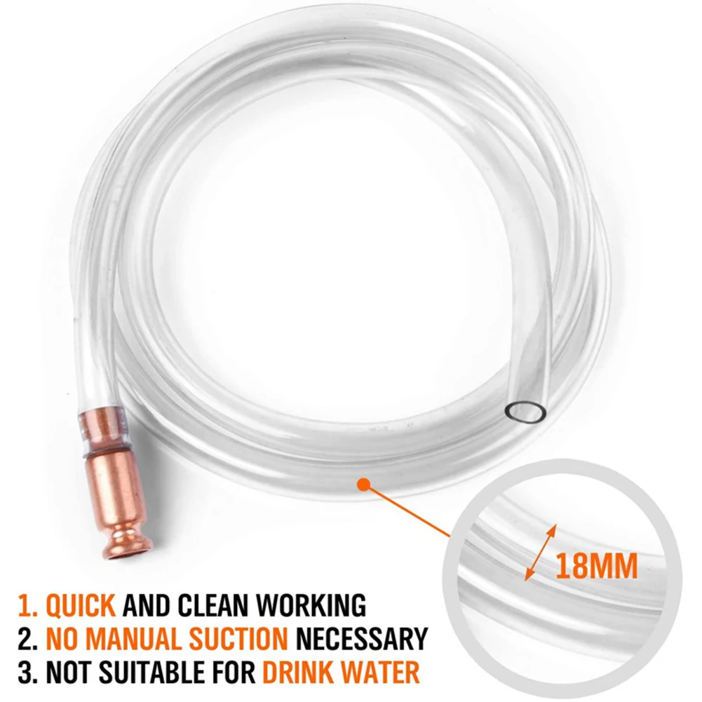 2M Safety Self Priming Hose Copper Siphon Syphon Jiggler Hose For Fuel Oil Water Flexible Milk Hose Beer Pipe Silica Gel
2M Safety Self Priming Hose Copper Siphon Syphon Jiggler Hose For Fuel Oil Water Flexible Milk Hose Beer Pipe Silica Gel
