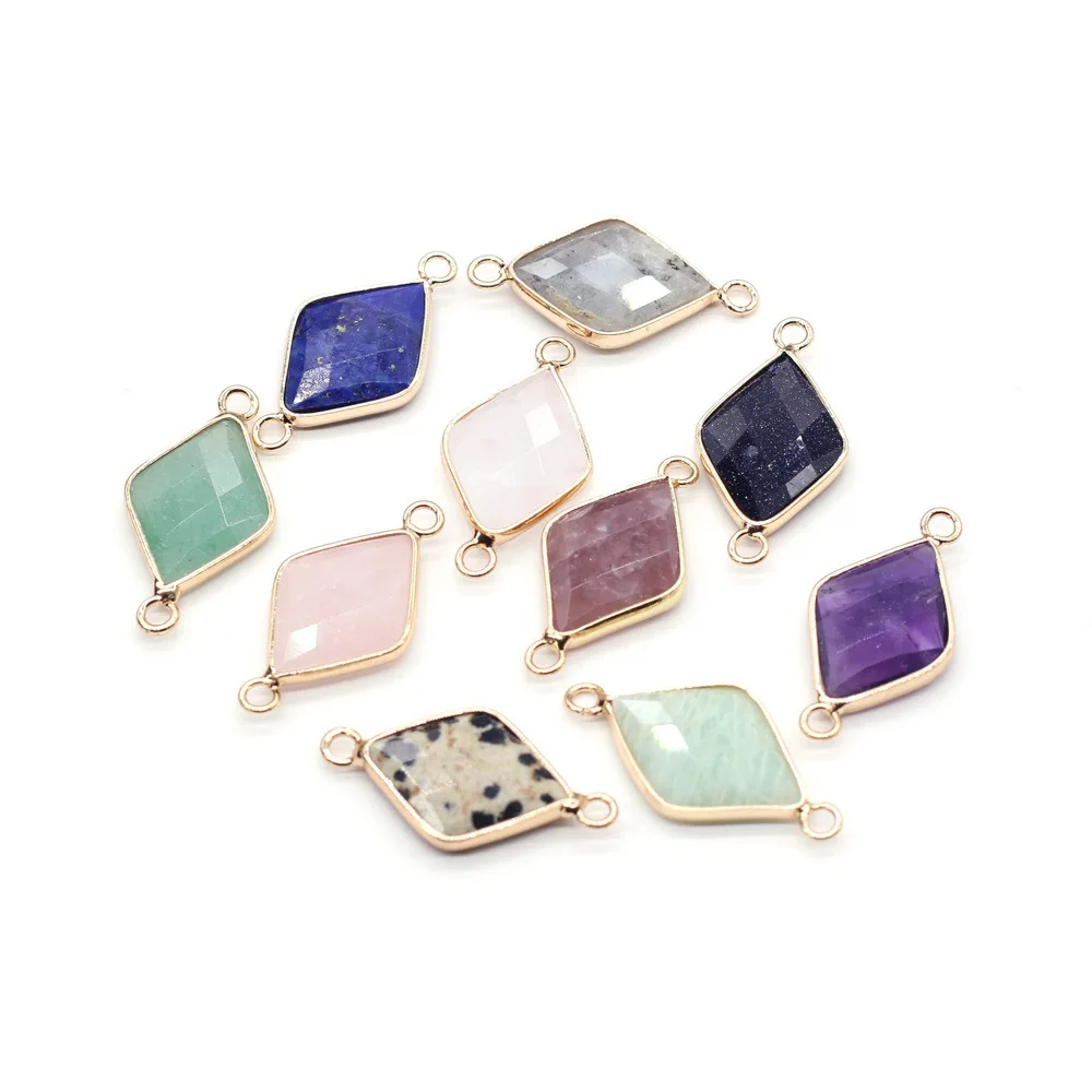 Rhombus Shape Stone Connector Charms Healing Quartz Crystal Gems Pendant Jewelry Making Necklace Bracelet Wholesale 15x30mm
Rhombus Shape Stone Connector Charms Healing Quartz Crystal Gems Pendant Jewelry Making Necklace Bracelet Wholesale 15x30mm
