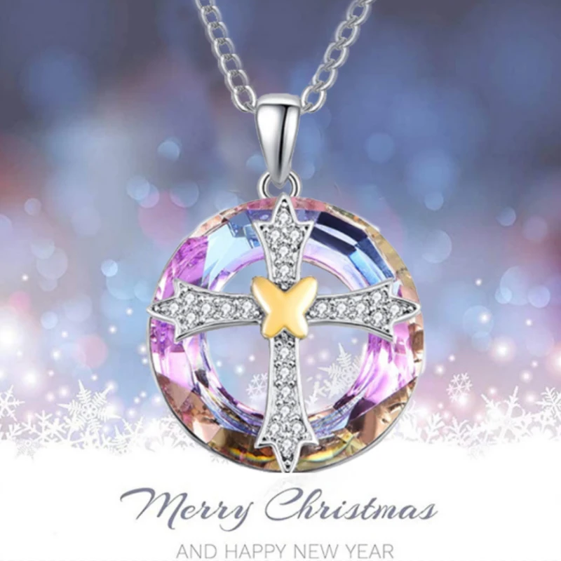 Personality Fashion Couple Pendant Beautiful and Generous Ladies Jewelry Accessories Color Cross Necklace for Girlfriend
Personality Fashion Couple Pendant Beautiful and Generous Ladies Jewelry Accessories Color Cross Necklace for Girlfriend