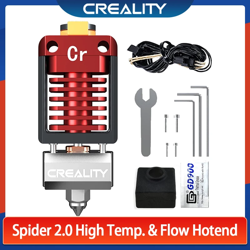 

Official Creality Spider 2.0 All Metal Hotend 300℃ High Temperature Hotend Kit for Ender-3 V2/Ender 3/CR-10 Series 3D Printers