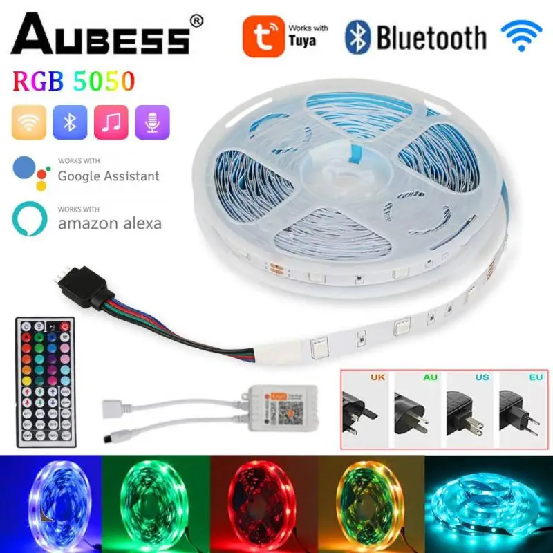 LED Strip Lights RGB 5050 Tuya Bluetooth WIFI Flexible Lamp Tape DC 5V TV BackLight Bedroom Decorate Support Alexa Google Home
LED Strip Lights RGB 5050 Tuya Bluetooth WIFI Flexible Lamp Tape DC 5V TV BackLight Bedroom Decorate Support Alexa Google Home