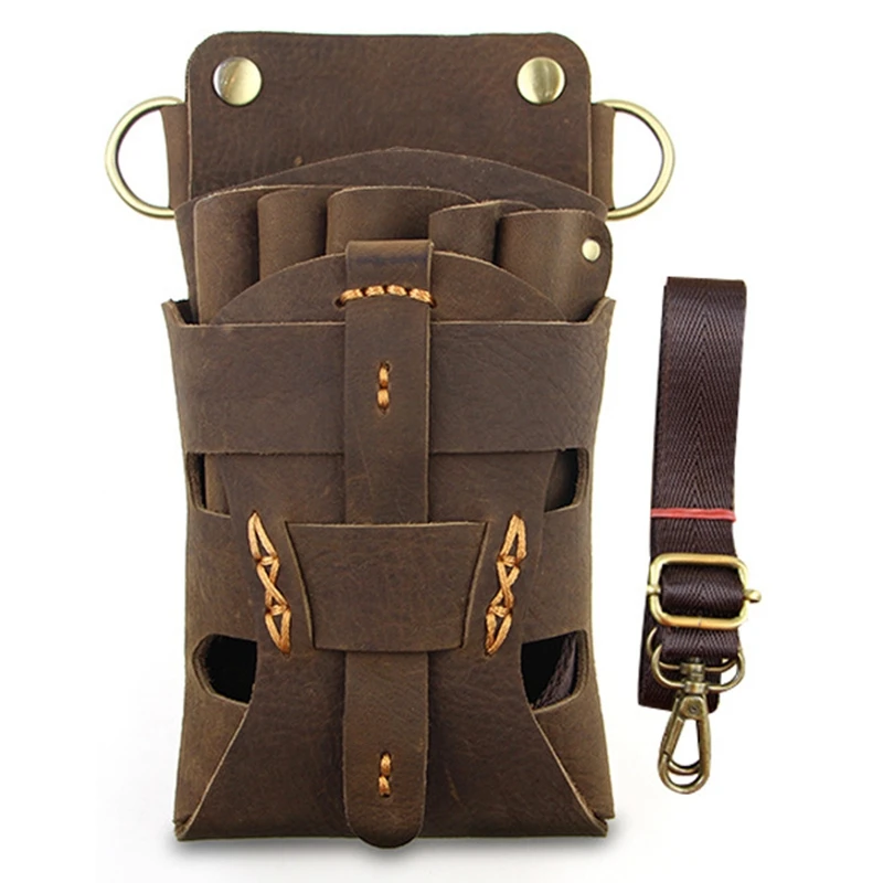 Leather Rivet Hair Scissor Bag Clips Bag Hairdressing Barber Scissor Pouch Holder Case With Waist Belt Brown
Leather Rivet Hair Scissor Bag Clips Bag Hairdressing Barber Scissor Pouch Holder Case With Waist Belt Brown