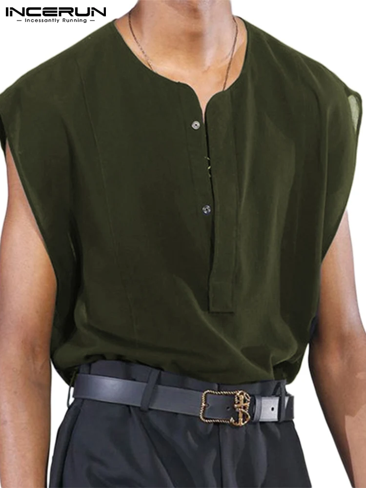INCERUN Fashion Men Shirt Solid Color Sleeveless 2022 Button Casual Men Clothing Loose Streetwear Summer Camisa Masculina S-5XL
INCERUN Fashion Men Shirt Solid Color Sleeveless 2022 Button Casual Men Clothing Loose Streetwear Summer Camisa Masculina S-5XL