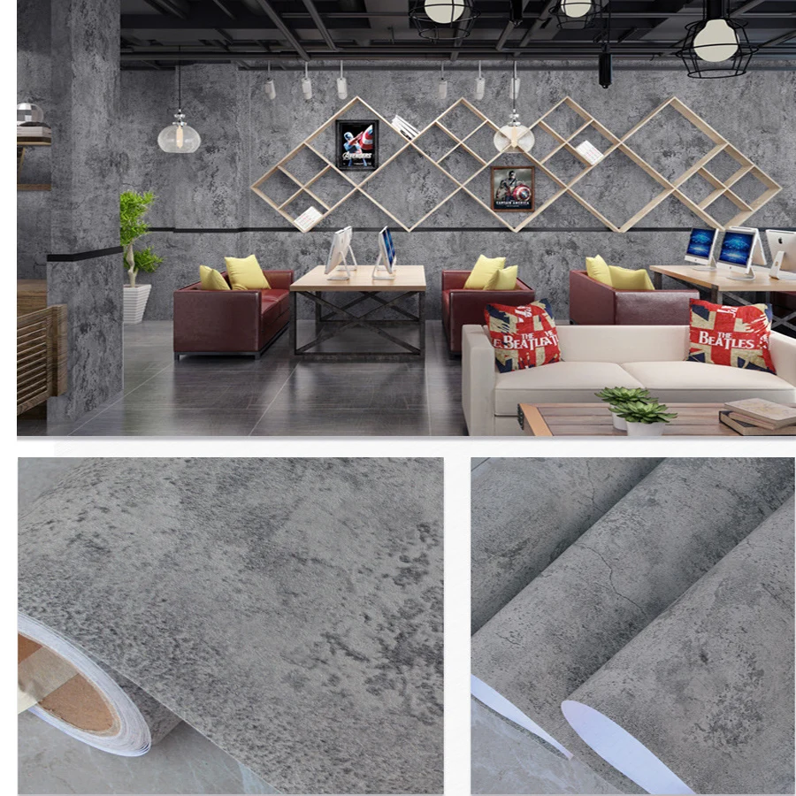 Retro Styie Cement Wallpaper Self-Adhesive PVC Waterproof Dark Gray Concrete Effect For Entrance Bedroom Living Room Decoration
Retro Styie Cement Wallpaper Self-Adhesive PVC Waterproof Dark Gray Concrete Effect For Entrance Bedroom Living Room Decoration