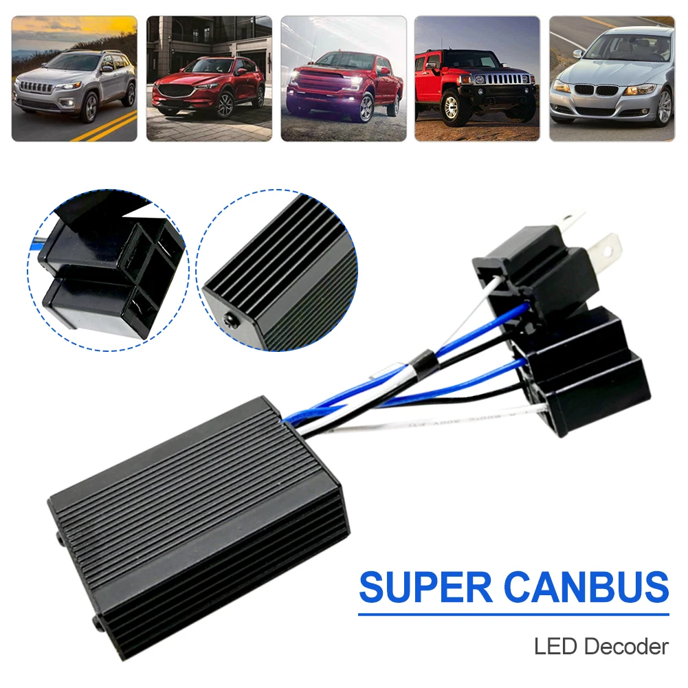 2pcs H4/H7/H11 LED Headlight Decoder Adapter Canbus Anti-Flicker Harness Bulbs Load Resistor Decoder Warning Error Canceller
2pcs H4/H7/H11 LED Headlight Decoder Adapter Canbus Anti-Flicker Harness Bulbs Load Resistor Decoder Warning Error Canceller