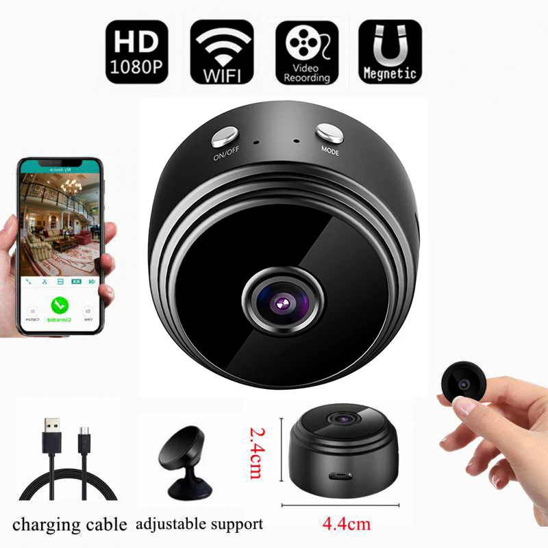 Wifi Mini Camera APP Remote Monitor Home Security 1080P IP Camera Magnetic Wireless Camera Night Version A9 Micro Camera
Wifi Mini Camera APP Remote Monitor Home Security 1080P IP Camera Magnetic Wireless Camera Night Version A9 Micro Camera