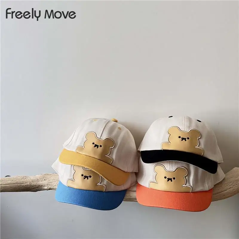 Freely Move Baby Cap Spring and Autumn Korea Infant Travel Hat Cartoon Cute Bear Baby Boys Cap Girls Short Brim Baseball Cap 
Freely Move Baby Cap Spring and Autumn Korea Infant Travel Hat Cartoon Cute Bear Baby Boys Cap Girls Short Brim Baseball Cap