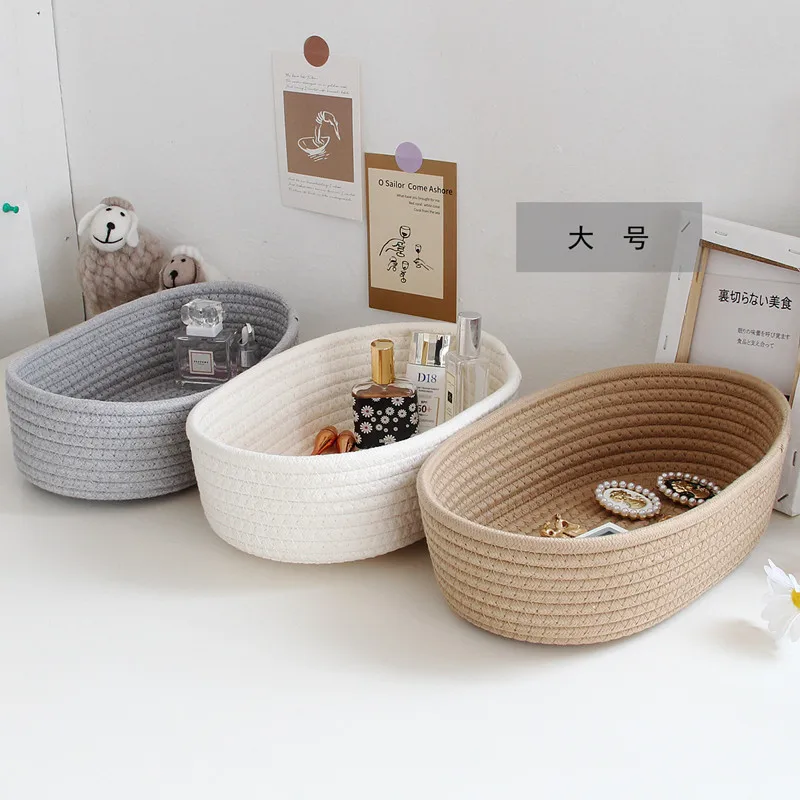 Woven Nordic Cotton Rope Storage Baskets Organize Boxs Desktop Sundries Organize Basket Sundries Key Cosmetics Storage
Woven Nordic Cotton Rope Storage Baskets Organize Boxs Desktop Sundries Organize Basket Sundries Key Cosmetics Storage