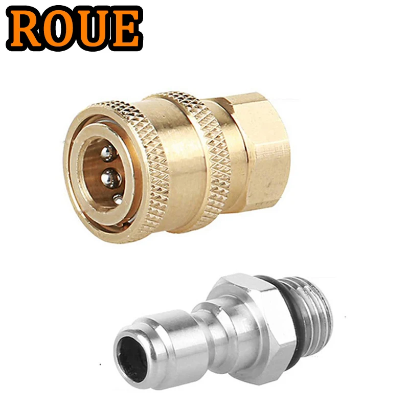 Nozzle Connectors, 1/4 Quick Connector Pressure Washer Fittings M14 Male Threaded Brass Garden Hose Tap Connector AdaptorTools
Nozzle Connectors, 1/4 Quick Connector Pressure Washer Fittings M14 Male Threaded Brass Garden Hose Tap Connector AdaptorTools