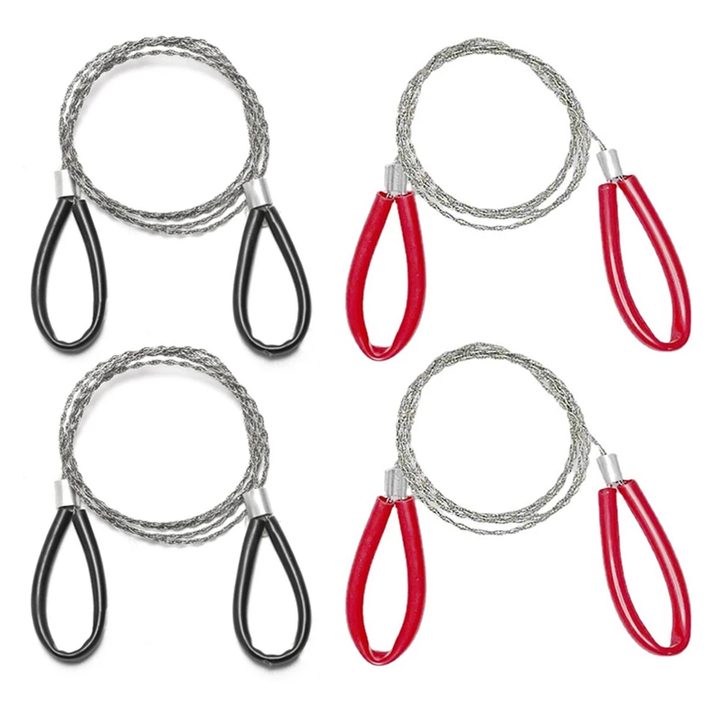 High Quality Wire Saw Wood 2 Black + 2 Red 4cm / 1.6in Handle Length 58cm / 22.8in Length 6.8g / 0.2oz Portable
High Quality Wire Saw Wood 2 Black + 2 Red 4cm / 1.6in Handle Length 58cm / 22.8in Length 6.8g / 0.2oz Portable