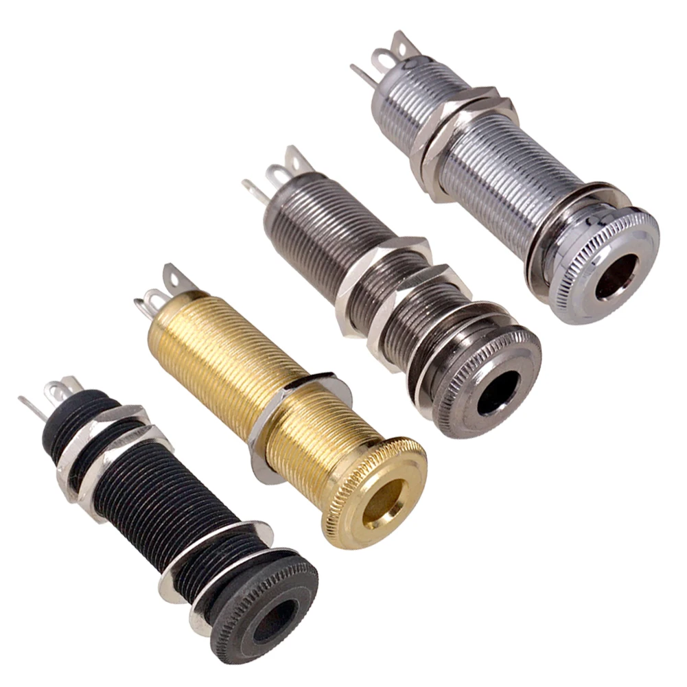 Electric Guitar Bass Parts 6.35mm Stereo Output Input 1/4 Inch Jack Socket Plug Brass Straight Ribbed Tube Style Jack Anti-noisy
Electric Guitar Bass Parts 6.35mm Stereo Output Input 1/4 Inch Jack Socket Plug Brass Straight Ribbed Tube Style Jack Anti-noisy
