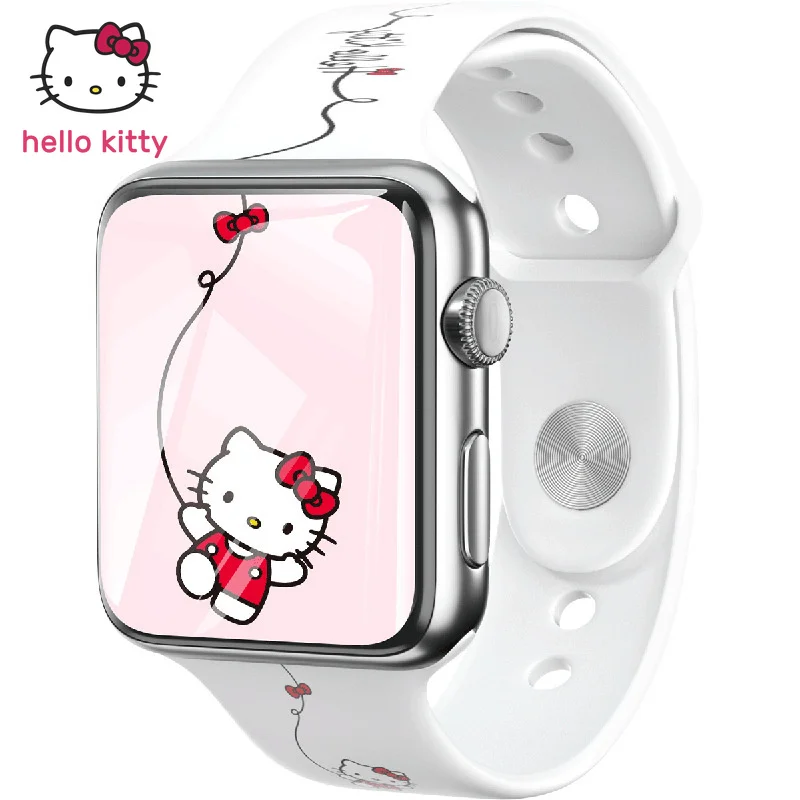 Оригинальные силиконовые часы Hello Kitty используемые Apple Watch ремешок для часов
