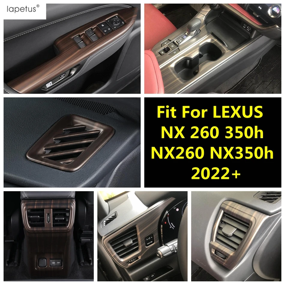 

Wood Grain Style Window Lift / Gear Panel / Dashboard Air Cover Trim Accessories For LEXUS NX 260 350h NX260 NX350h 2022 2023