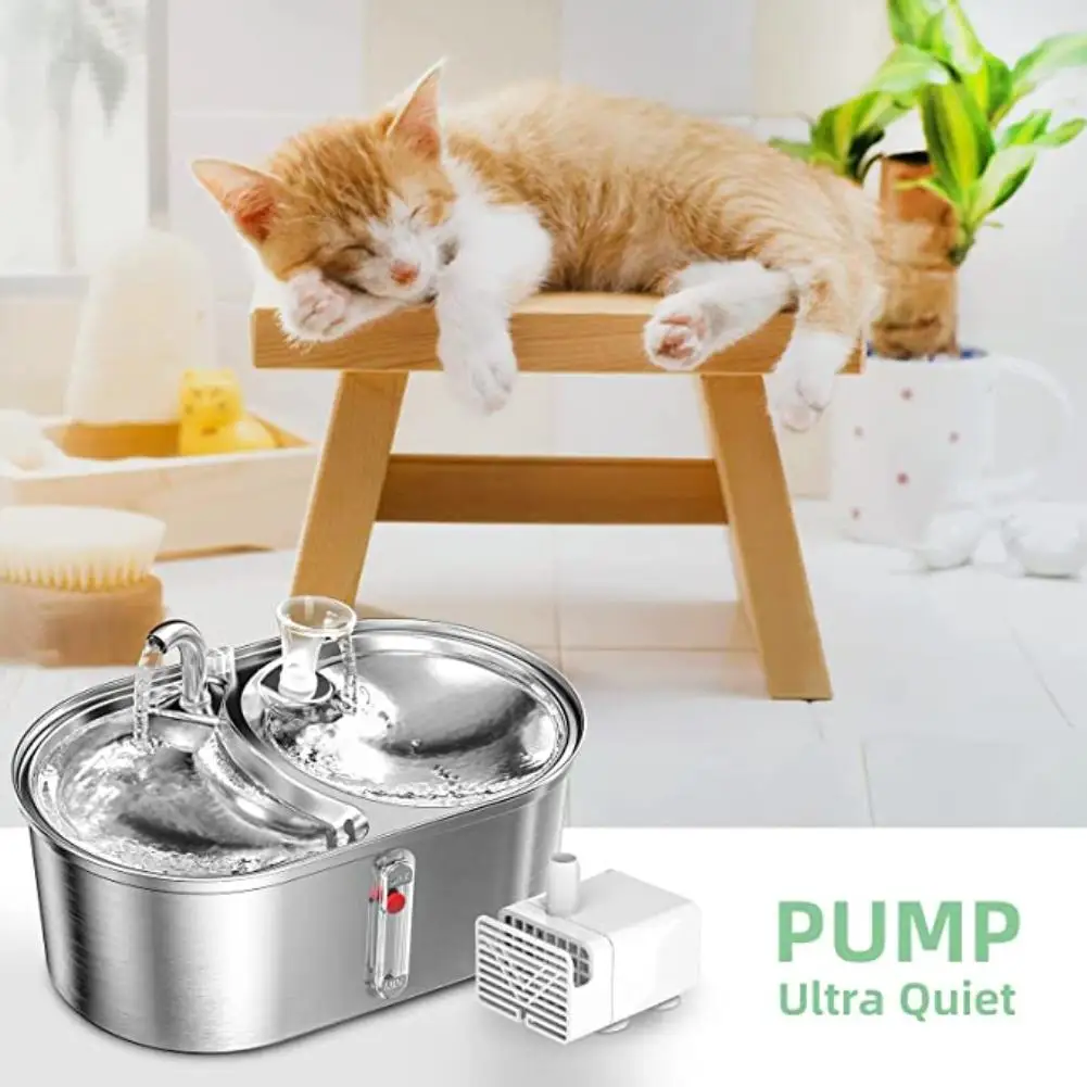 Pet Water Dispenser Drinking Fountain 3l Large Capacity Stainless Steel Double Bowl Feeding Water Feeder Pet Supplies
Pet Water Dispenser Drinking Fountain 3l Large Capacity Stainless Steel Double Bowl Feeding Water Feeder Pet Supplies