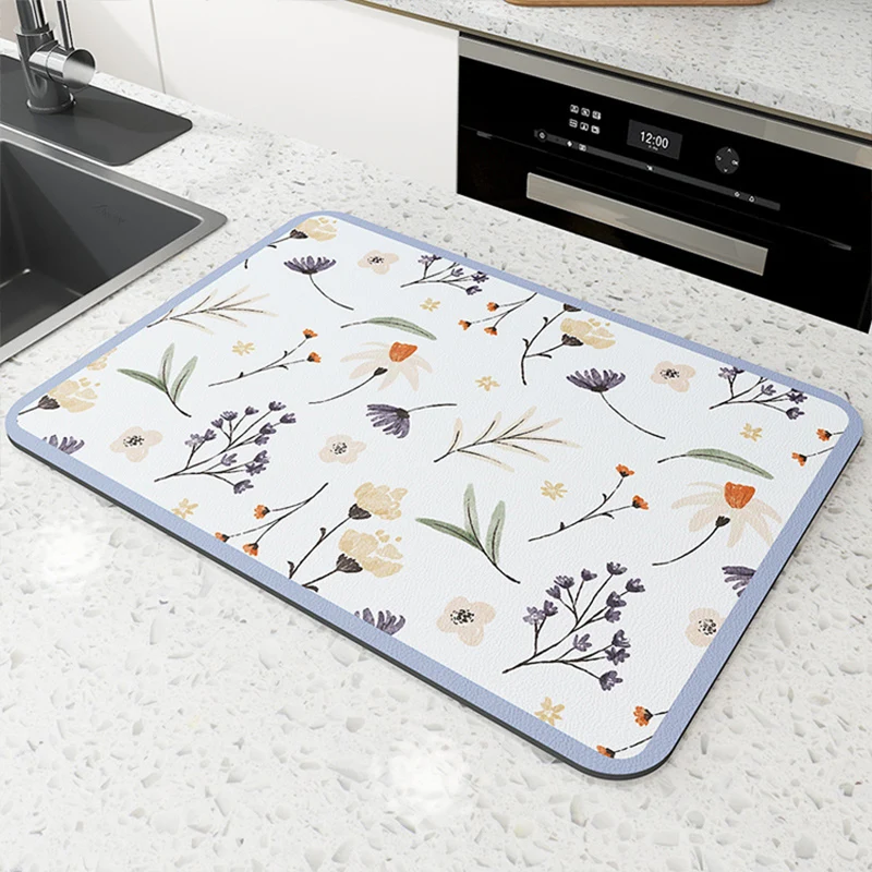 

Splash-proof home absorbent pad Kitchen countertop drain mat wash table drying pad absorbent coaster wash-free heat insulation