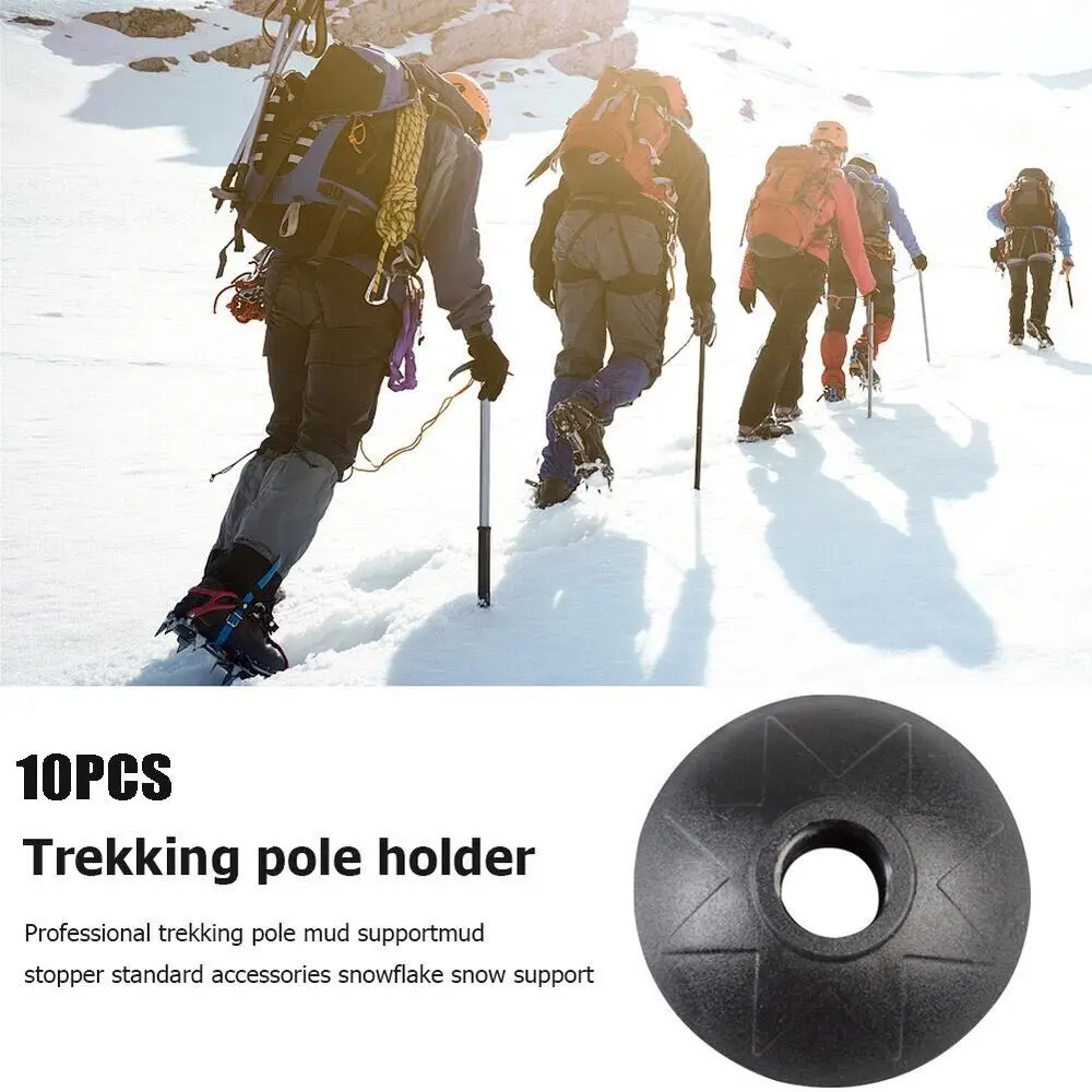 

Black Plastic Accessories Hiking Mountaineering Stick Walking Sticks Assist Head Rubber Mud Basket Trekking Pole Basket