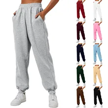 Women’s Fleece Lined Sweatpants Wide Straight Leg Pants Bottom Winter Warm Pants Daily Casual Jogger Sweatpants Sports Trousers