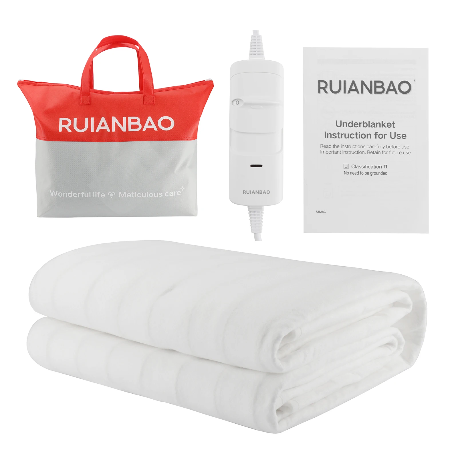 

RUIANBAO Single Electric Blanket Heated Bed Mat Carpet Warmer Under Blankets Washable SAA Certification 240V 170cm* 80cm AU Plug