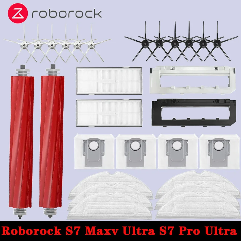 Roborock S7 Maxv Ultra S7 Pro Ultra Robot Vacuum Main Side Brush Mop Hepa Filter Dust Bag Cleaning Rolling Brush Accessories
Roborock S7 Maxv Ultra S7 Pro Ultra Robot Vacuum Main Side Brush Mop Hepa Filter Dust Bag Cleaning Rolling Brush Accessories