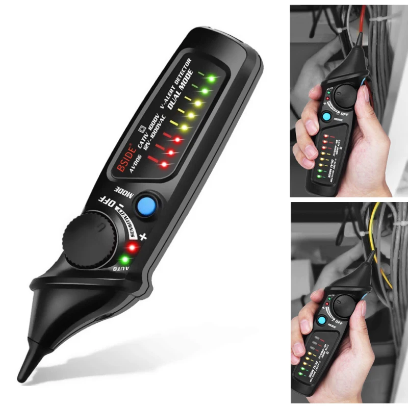 BSIDE Circuit Safety Checkup Kit AVD06 Voltage Detector And Socket Tester RCD GFCI Test NCV Continuity Neutral Live wire check
BSIDE Circuit Safety Checkup Kit AVD06 Voltage Detector And Socket Tester RCD GFCI Test NCV Continuity Neutral Live wire check