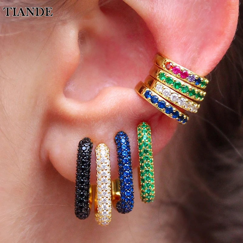TIANDE Gold Plated Ear Cuffs Earrings for Women Colour Zircon Fake Piercing Women's Hoop Earrings 2022 Party Jewelry Wholesale 
TIANDE Gold Plated Ear Cuffs Earrings for Women Colour Zircon Fake Piercing Women's Hoop Earrings 2022 Party Jewelry Wholesale
