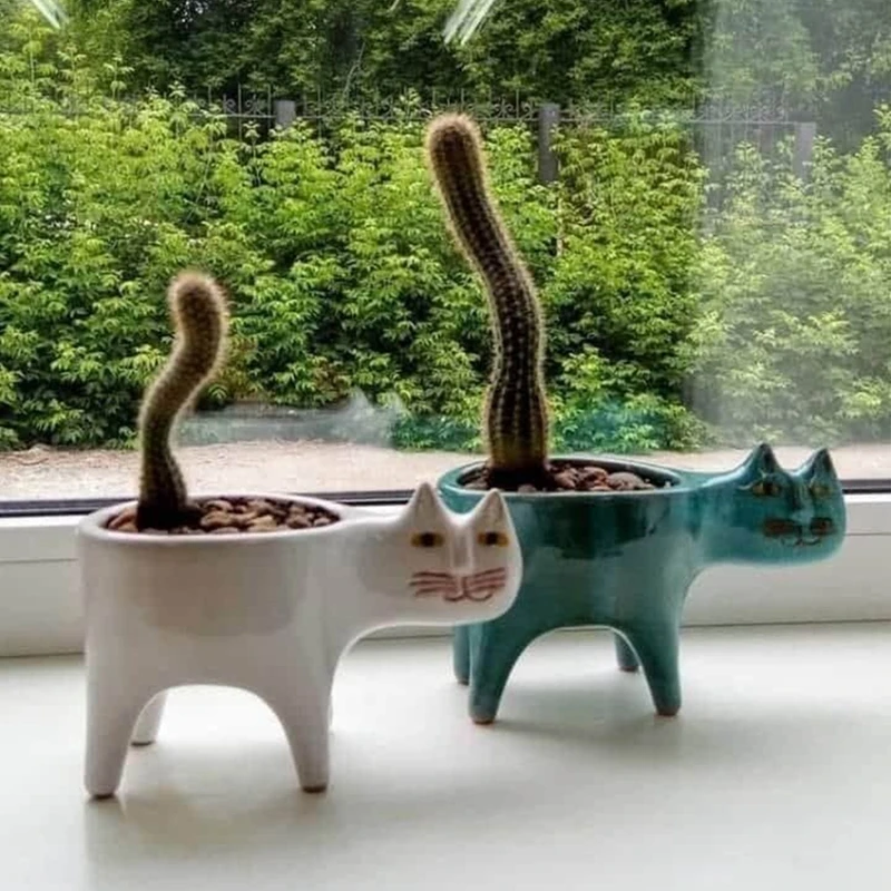 1PC Cute Cat Shape Ceramic Flower Pot Home Desktop Living Room Decor Vase Tabletop Ornaments Succulent Planter Plant Container
1PC Cute Cat Shape Ceramic Flower Pot Home Desktop Living Room Decor Vase Tabletop Ornaments Succulent Planter Plant Container