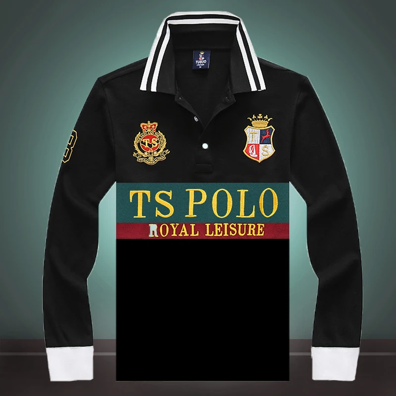 Autumn Long-Sleeved Lapel Cotton Embroidery New Polo Shirt Men's Letters Fashion Sports Casual T-Shirt Black
Autumn Long-Sleeved Lapel Cotton Embroidery New Polo Shirt Men's Letters Fashion Sports Casual T-Shirt Black