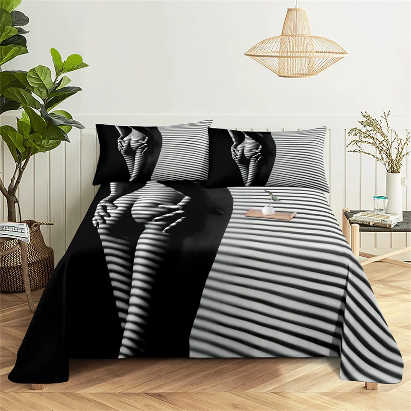 Black, Fashion Digital Printed Polyester Bed Sheet with Pillowcase Home Comfort Printed Bedding Set Bed Sheet Large Bed Sheet
Black, Fashion Digital Printed Polyester Bed Sheet with Pillowcase Home Comfort Printed Bedding Set Bed Sheet Large Bed Sheet